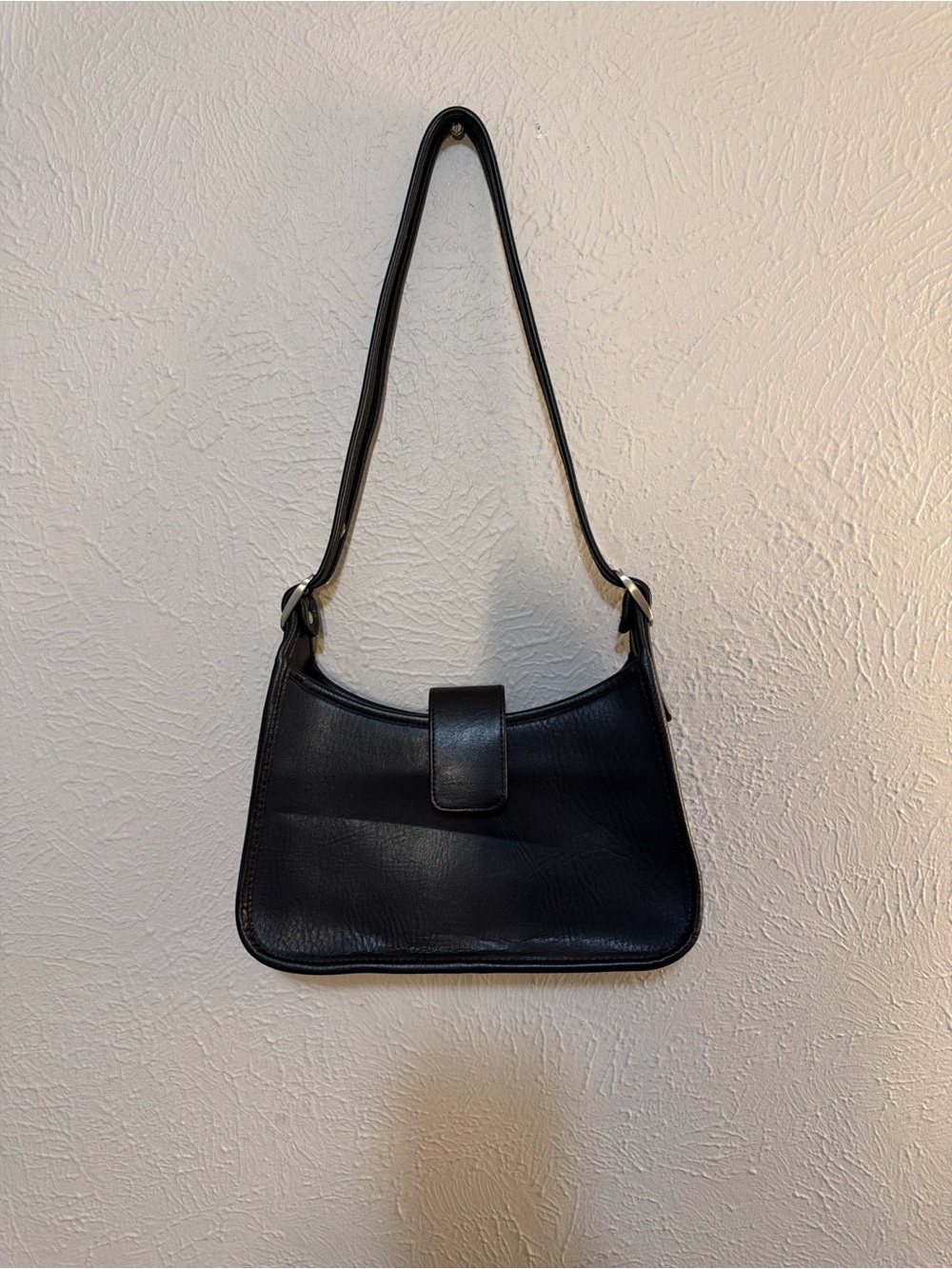 Classic Black Shoulder Bag with silver detailing